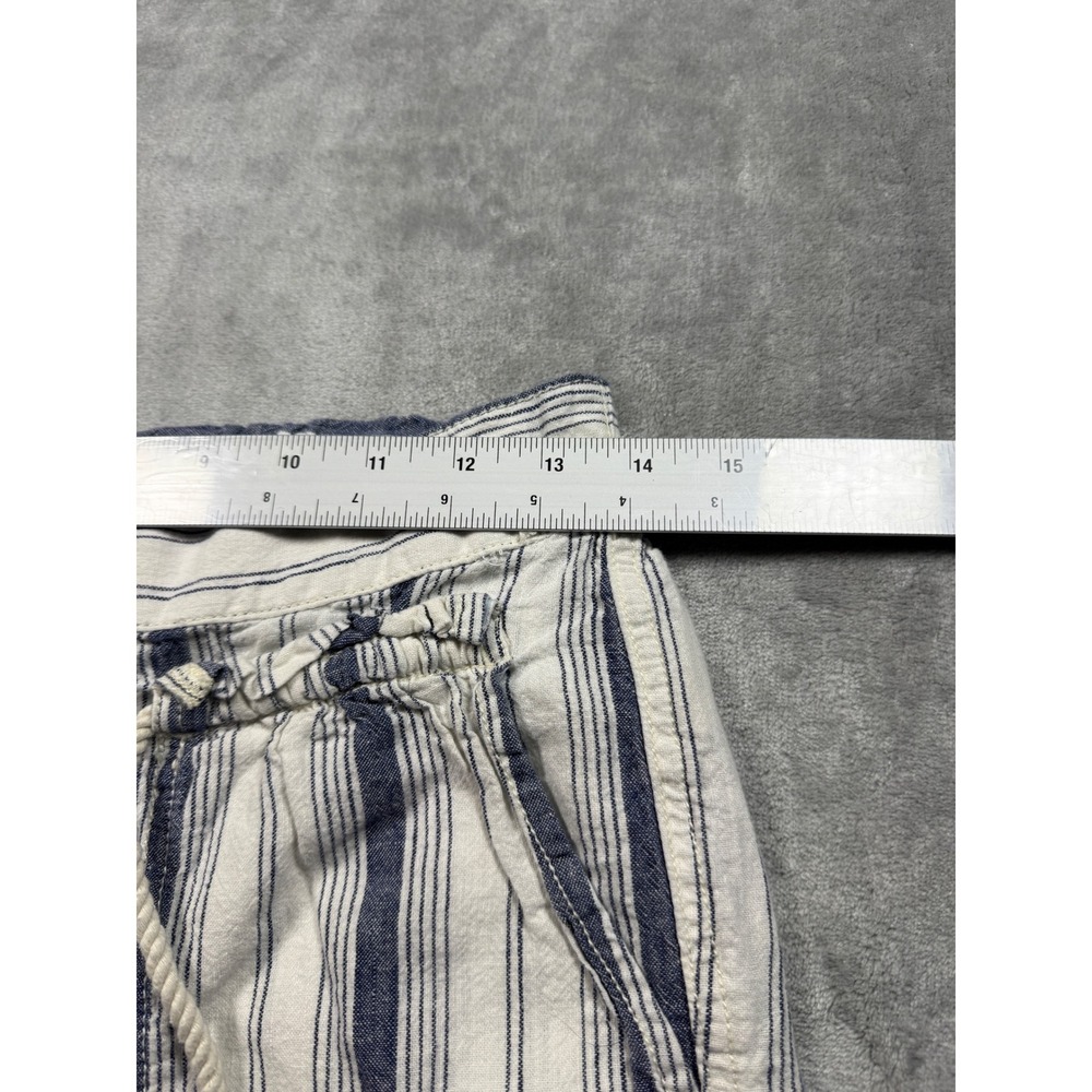 Anthropologie Seashore Striped Linen Blend Drawstring Pants Size 2P - Picture 10 of 13